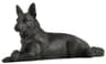 6-Inch Hand-Painted Black German Shepherd Figurine