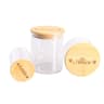 Personalized Glass Treat Canister with Wooden Lid
