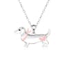 Sterling Silver Dachshund Pendant Necklace