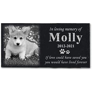 Personalized Granite Pet Memorial Photo Stone