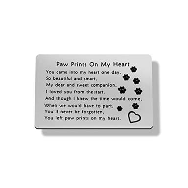 Engraved Pet Memorial Wallet Card