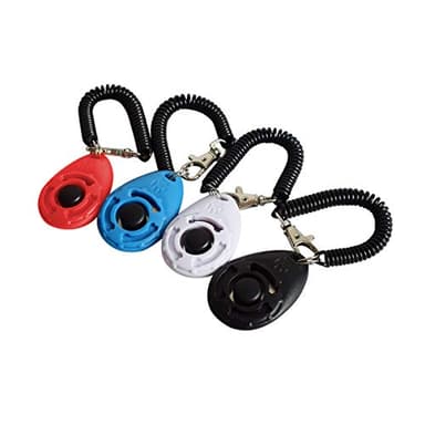 Dog Training Clicker Set with Wrist Straps (4-Pack)
