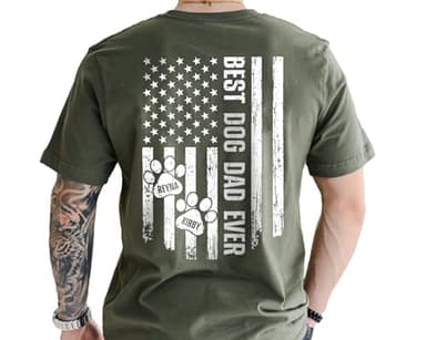 Custom 'Dog Dad' Shirt with Dog Names