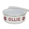 Personalization Universe Farmhouse Enamel Dog Bowl with Lid