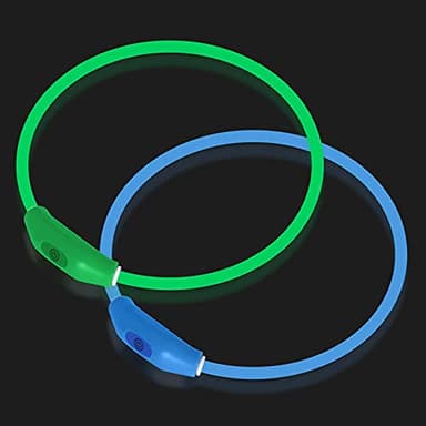 Rechargeable Light-Up LED Dog Collar (2-Pack)