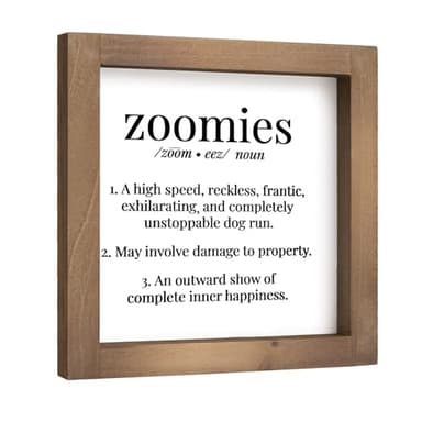 'Zoomies' Funny Dog Wall Sign