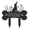 Metal Dog Memorial Garden Marker