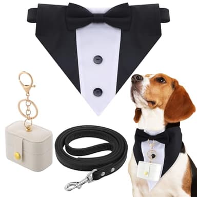 Dog Ring-Bearer Collar & Tuxedo Set