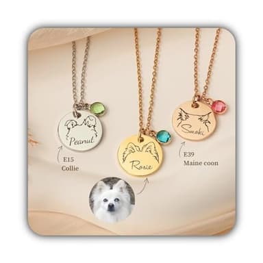 Custom Dog-Ears Outline Name Necklace