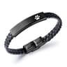 Personalized Braided Leather Pet Memorial Cuff