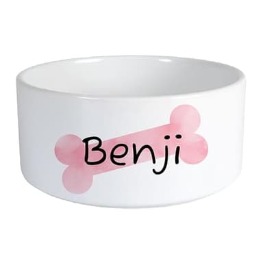 Personalized Passion Ceramic Dog Bowl with Name & Photo