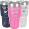 Laser-Engraved 30oz Pet Mom Name Tumbler