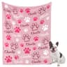 Personalized Dog Name Throw Blanket