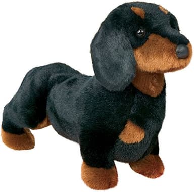 Douglas Spats Black & Tan Dachshund Plush