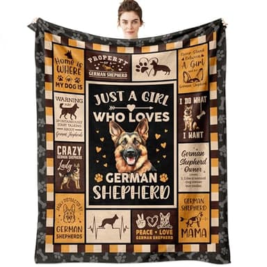 German Shepherd Throw Blanket (60 x 50 in)