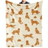 Golden Retriever Flannel Throw Blanket