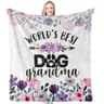 “World's Best Dog Grandma” Throw Blanket (50×60)