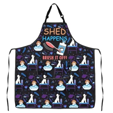 Waterproof Dog-Grooming Apron with Pockets