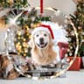 Custom Dog Photo Crystal Glass Ornament