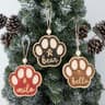 Engraved Wooden Paw Ornament with the Dog's Name