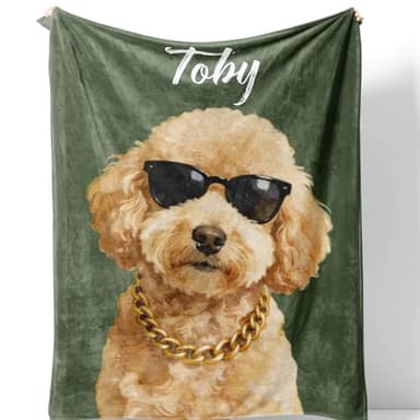 Custom Pet Portrait Fleece Blanket